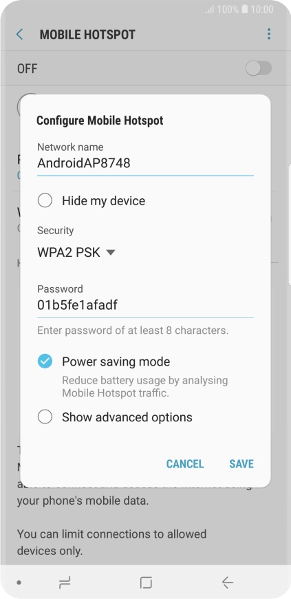 Press the field below 