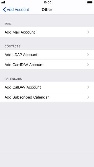 Press Add Mail Account.