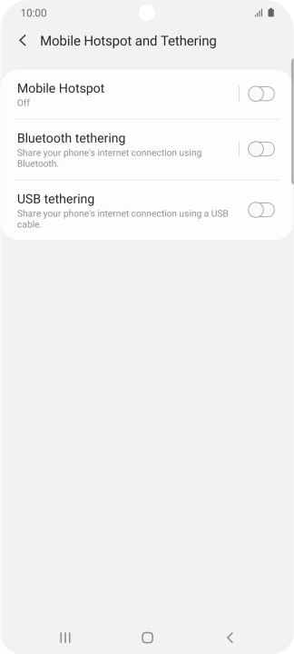 Press Mobile Hotspot.