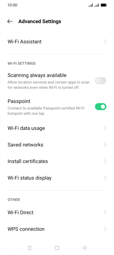 Press Wi-Fi Assistant.
