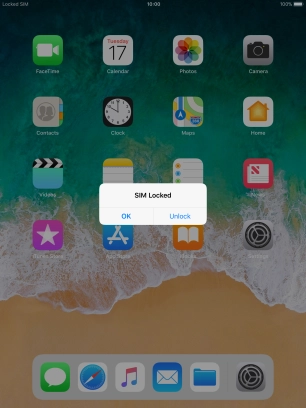 If your SIM is locked, press Unlock.