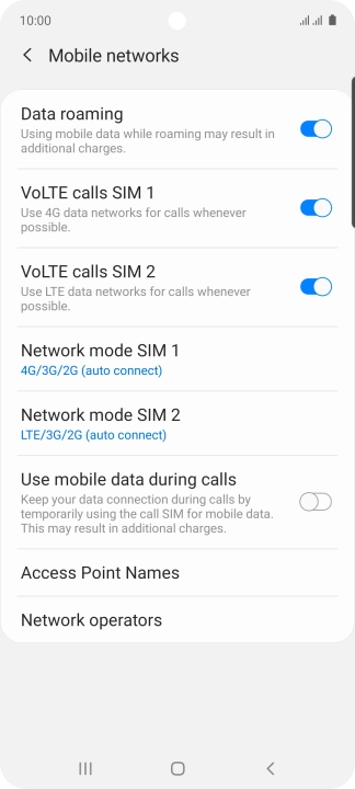 Press Access Point Names.