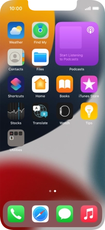 If you're using a Widget Stack: slide up or down on the stack to select the required widget.