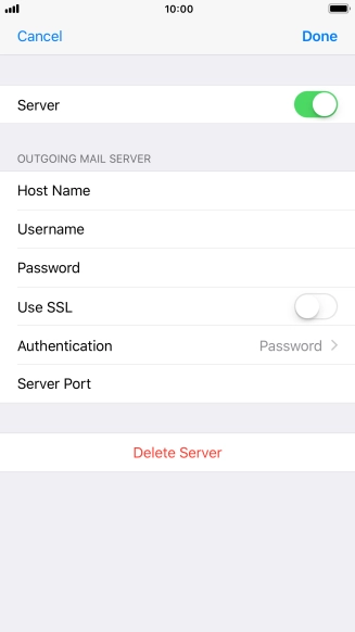 Press Server Port and key in 25.