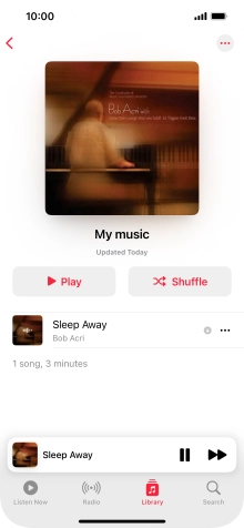 Press the song title.