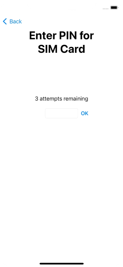 If your SIM is locked, key in your PIN and press OK.