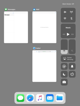 Press the sound mode icon to turn silent mode on or off.