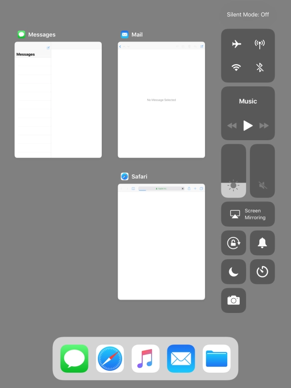 Slide the required application upwards to end it.