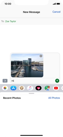 Press the send icon.