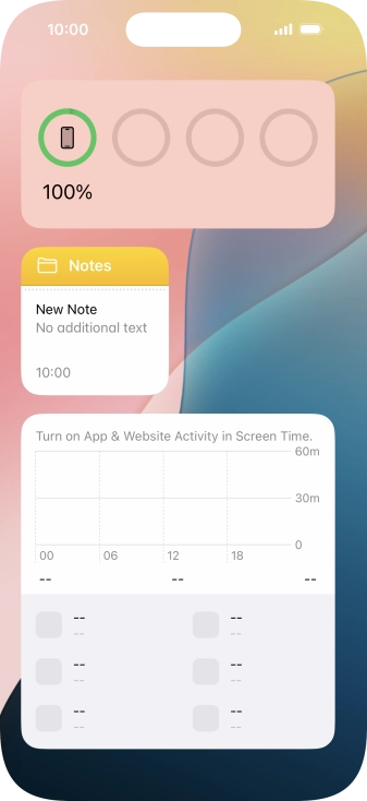 Press and hold the required Widget Stack.
