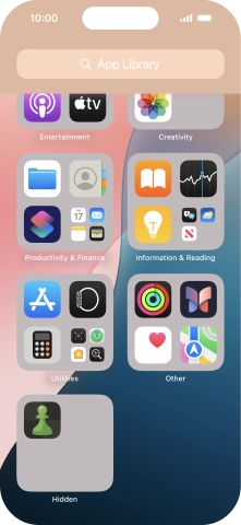 Press and hold the required app.