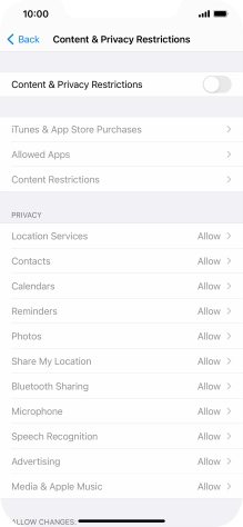 Press the indicator next to 