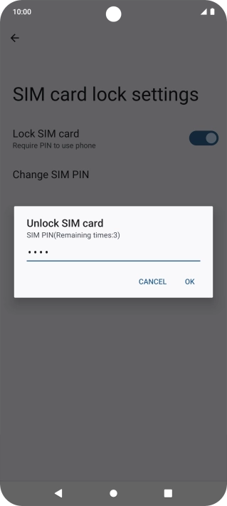 Key in your PIN and press OK.