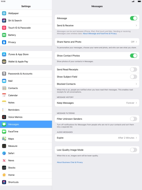 Press the Home key to return to the home screen.