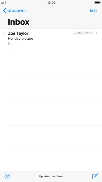 Press the new email message icon.