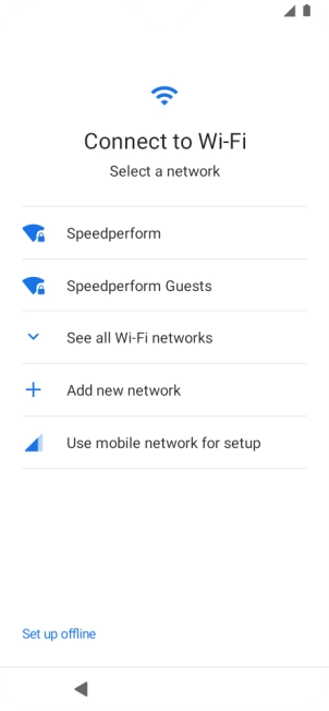 Press the required Wi-Fi network.