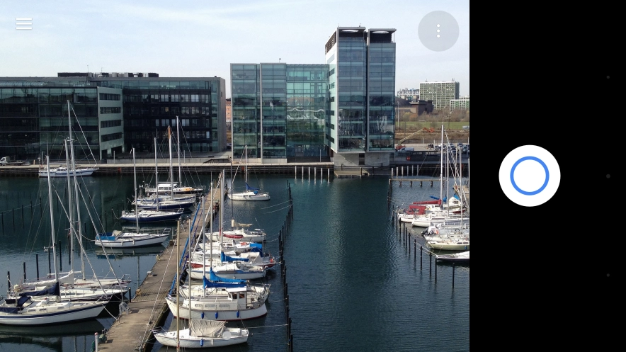 If the camera is turned on, slide your finger left starting from the right side of the screen.