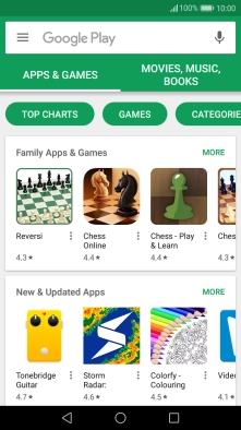 Press the search field.