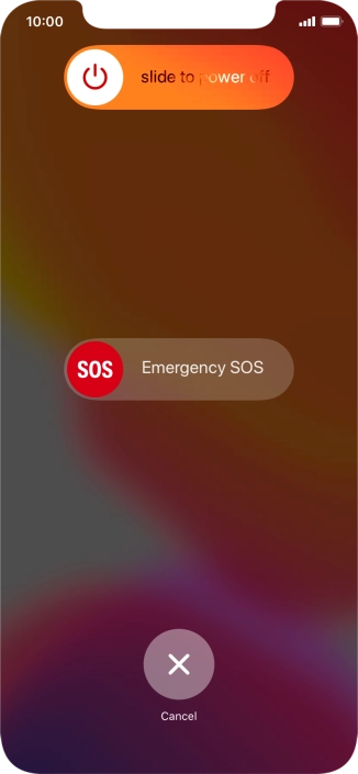 Press and drag the power off icon right.