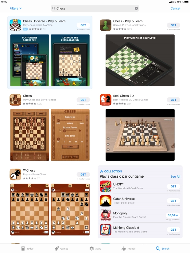 Press the required app.