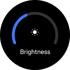 Slide the circle to select the required brightness.
