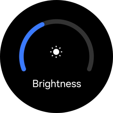 Slide the circle to select the required brightness.