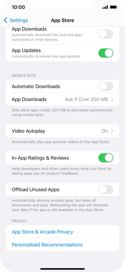 Press the indicator next to 