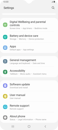 Press Software update.