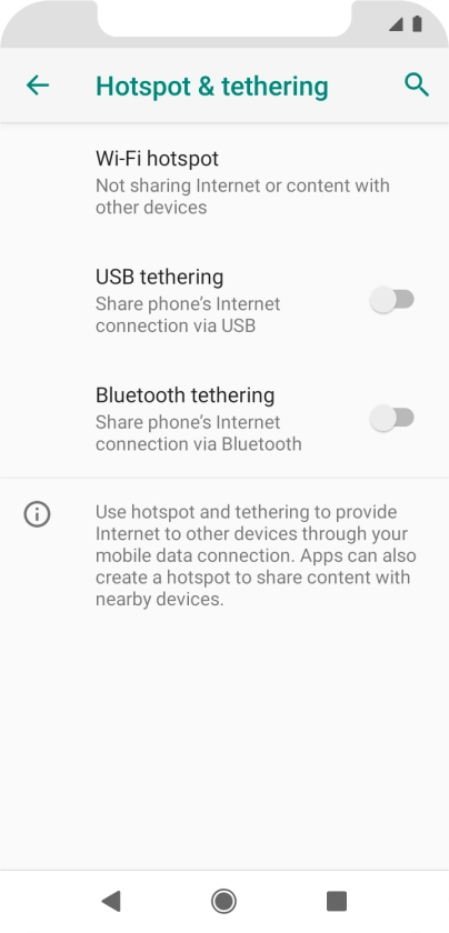 Press Wi-Fi hotspot.