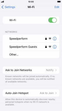 Press the required Wi-Fi network and key in the password for the Wi-Fi network.