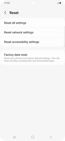 Press Factory data reset.