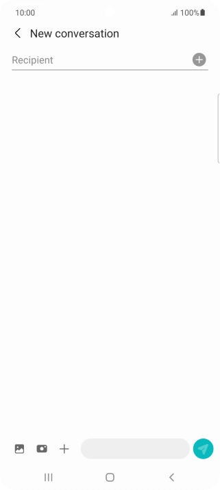 Press the search field and key in the first letters of the recipient's name.