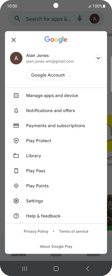 Press Manage apps and device.