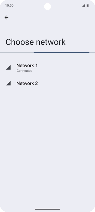 Press the required network.