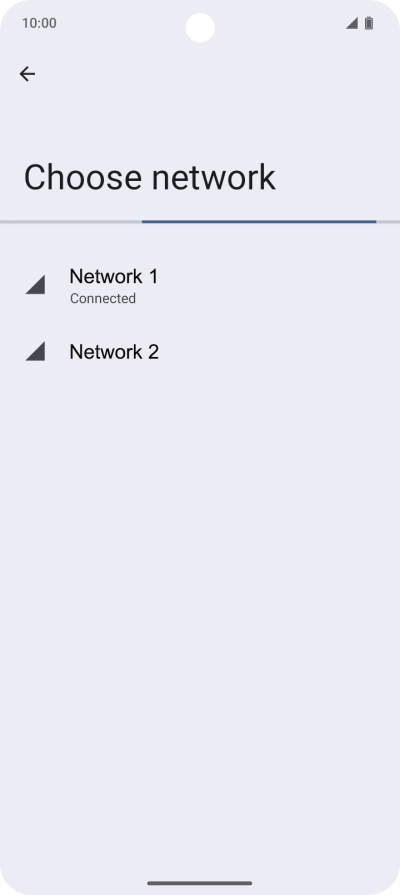 Press the required network.