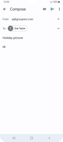 Press the attachment icon.