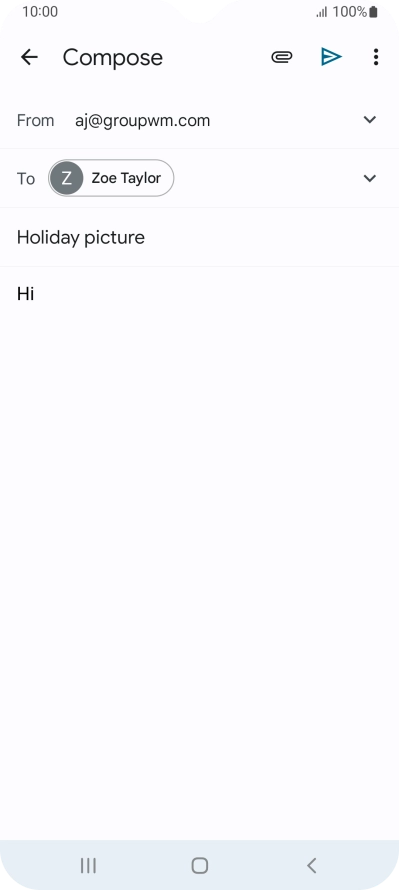 Press the attachment icon.