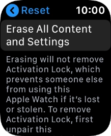 Press Erase All Content and Settings.
