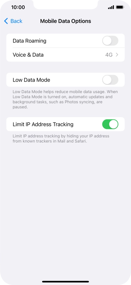 Press the indicator next to 