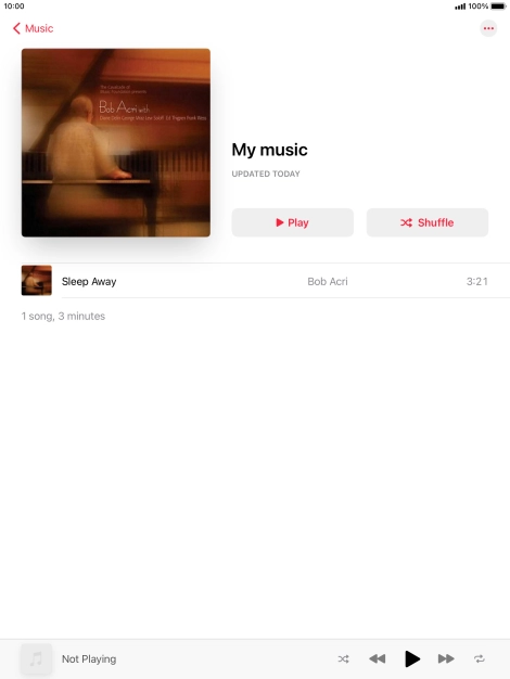 Go to the required category or playlist and press the required audio file.