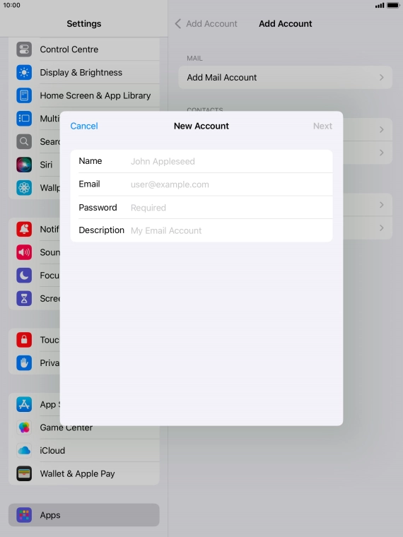 Press Name and key in the required sender name.