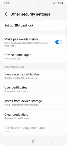 Press Set up SIM card lock.