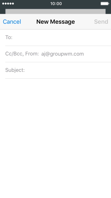 Press To and key in the first letters of the recipient's name.