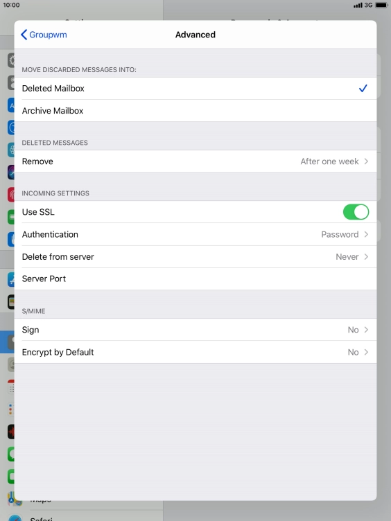 Press the indicator next to 