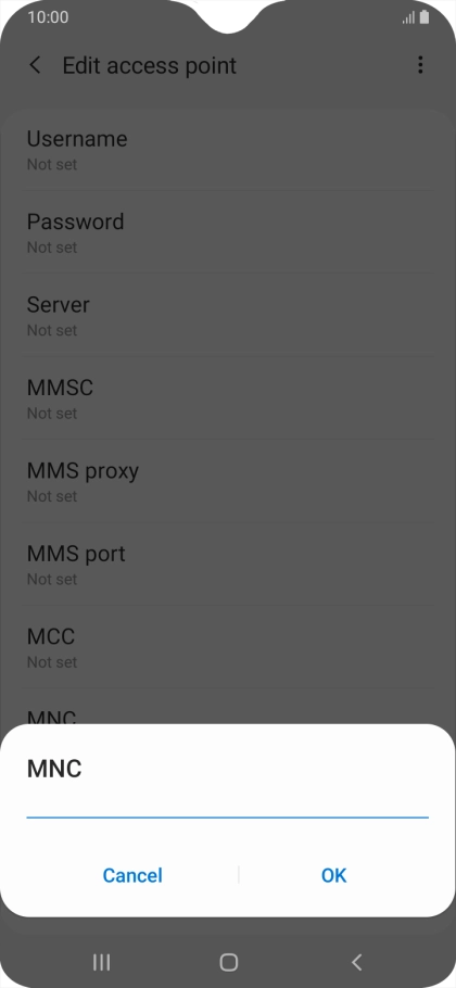 Key in 03 and press OK.