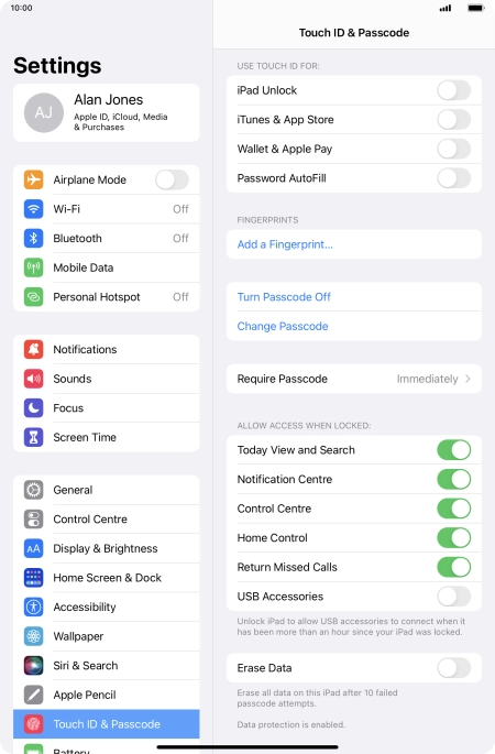 Press the indicator next to 