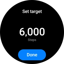 Slide your finger up or down on the screen to select the required goal.