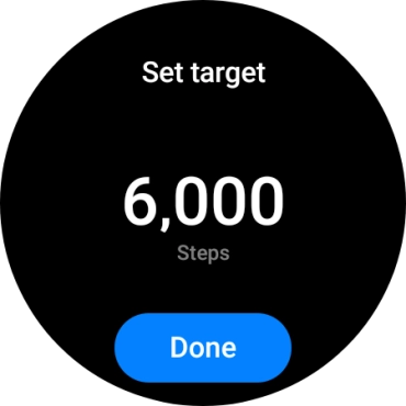 Slide your finger up or down on the screen to select the required goal.