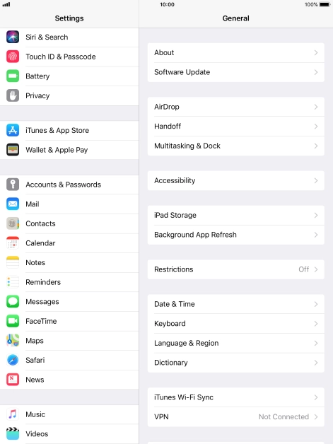 Press iTunes & App Store.