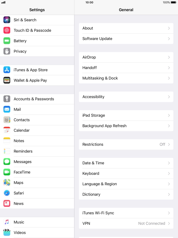 Press iTunes & App Store.